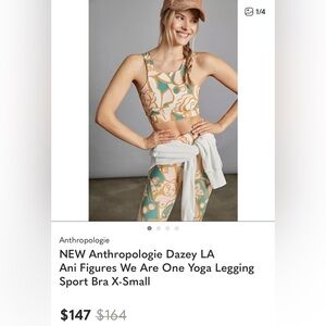 Anthropologie Dazey LA Ani Figures We Are One Yoga Leggings & Sports Bra XS